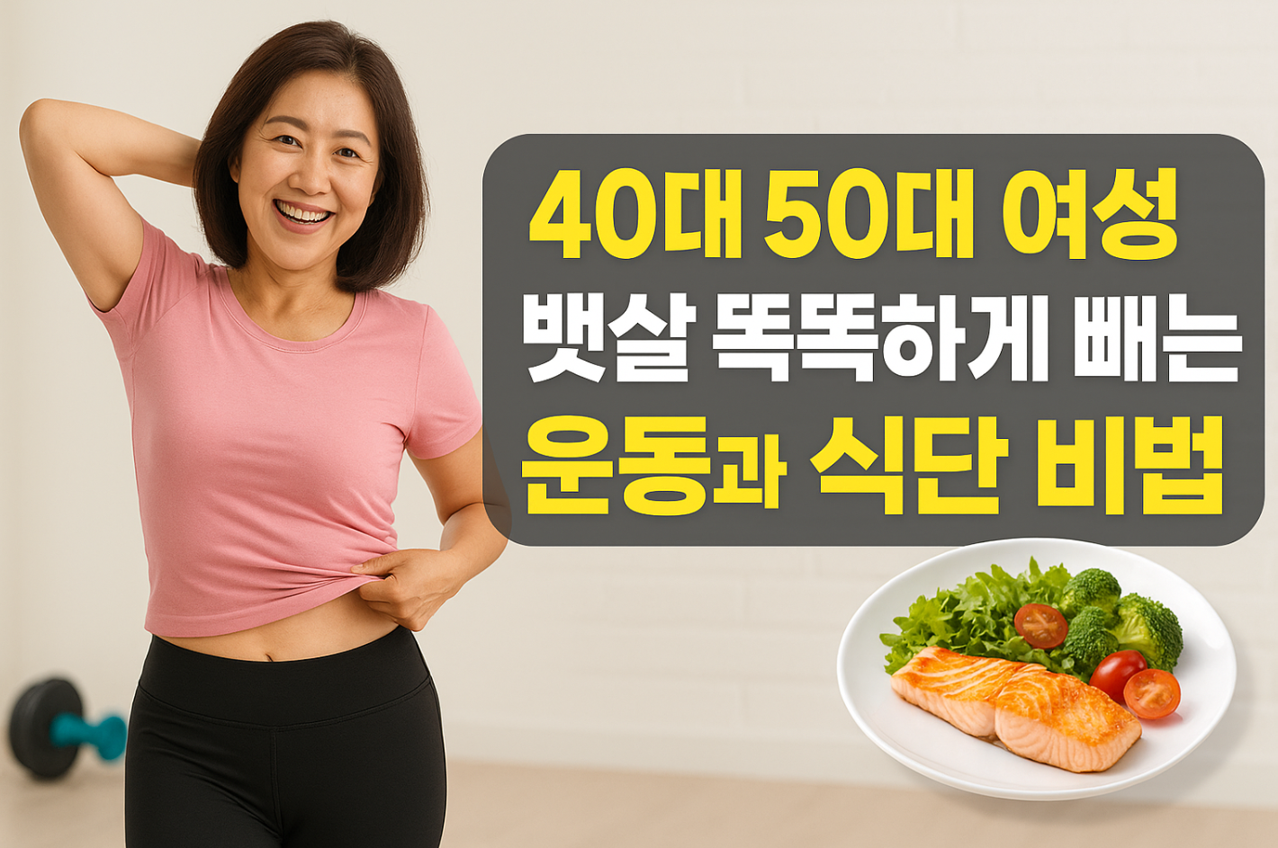 40대 50대 여성 뱃살 운동 식단