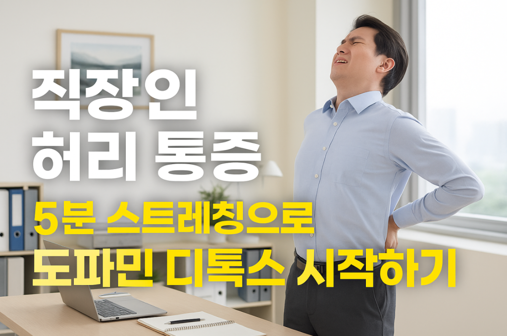 직장인 허리 통증 5분 스트레칭 도파민 디톡스